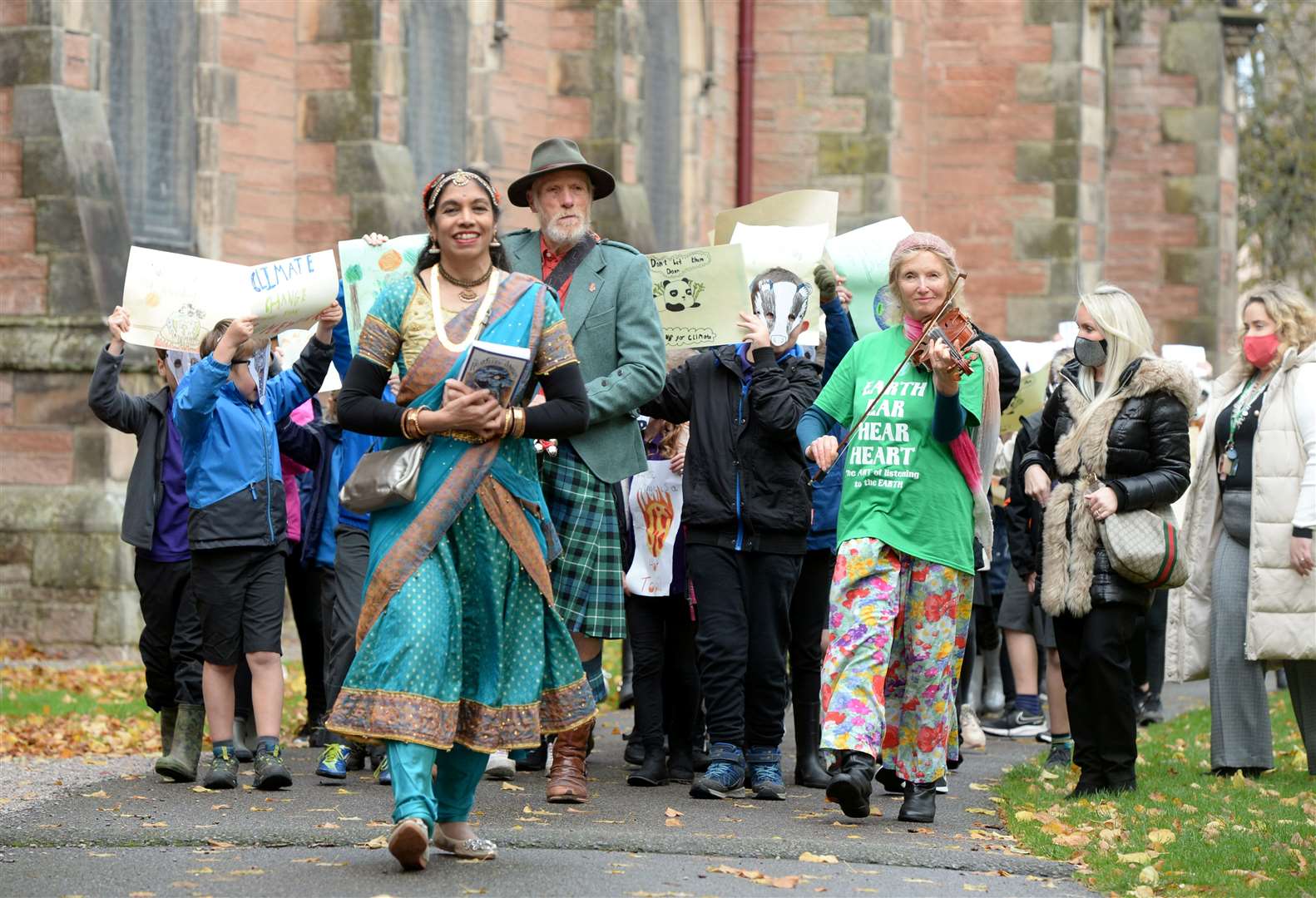 Cura - Guardian. An event to mark the start of the COP 26 at Inverness Cathedral: Picture: James Mackenzie.