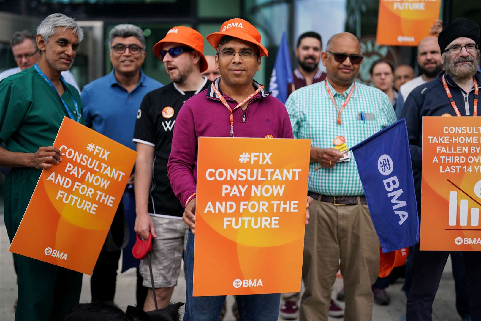 Consultants took part in strike action in July (Jacob King/PA)