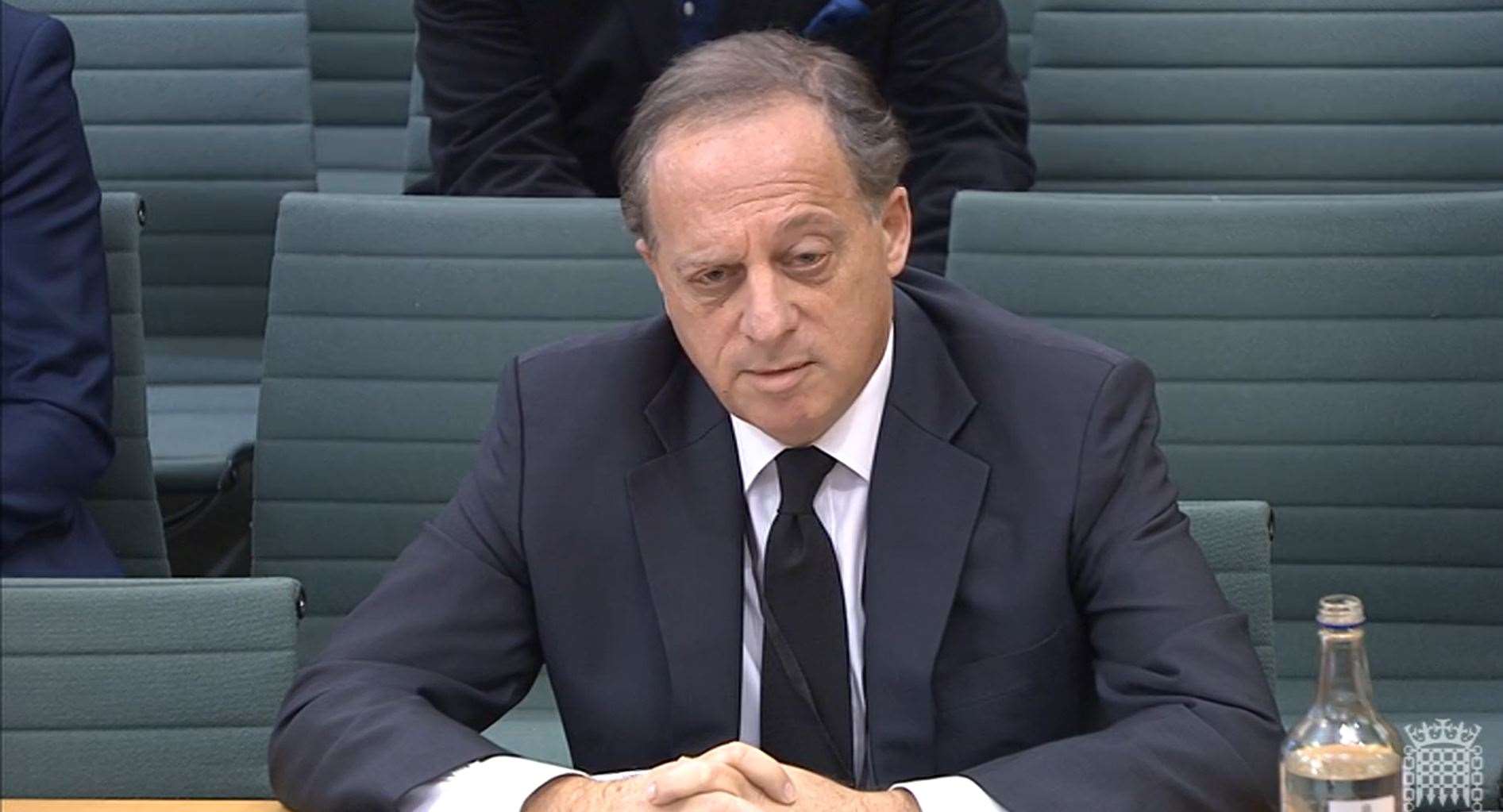 BBC chairman Richard Sharp appearing before the Commons Digital, Culture, Media and Sport (DCMS) Committee (House of Commons/PA)
