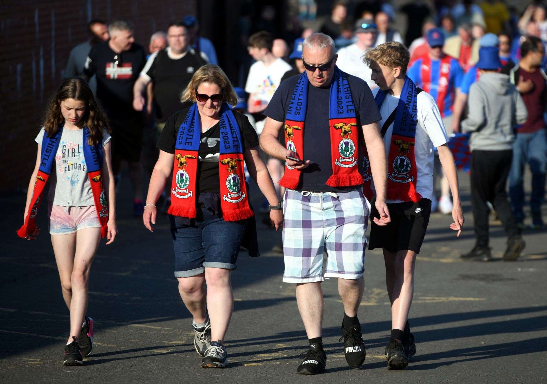 Caley Thistle fans leave the ground after applauding their side at the end of the game. Picture: James Mackenzie.