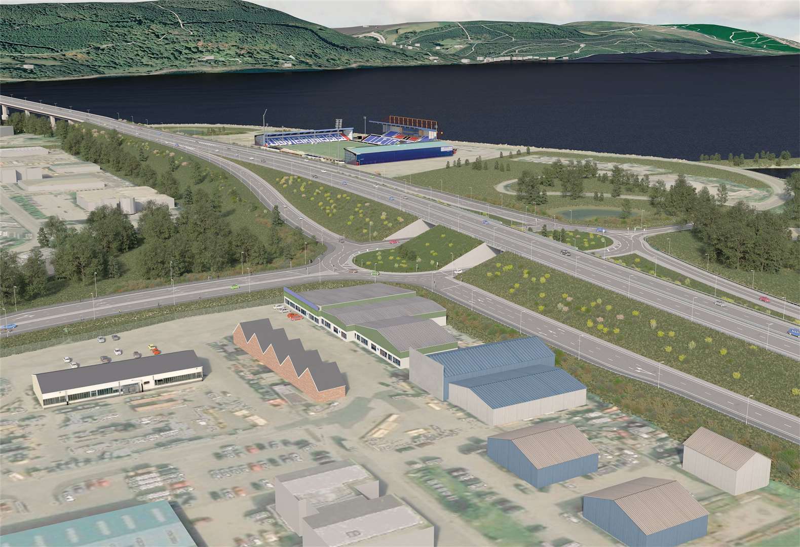 An artist's impression of what the Longman junction could look like.