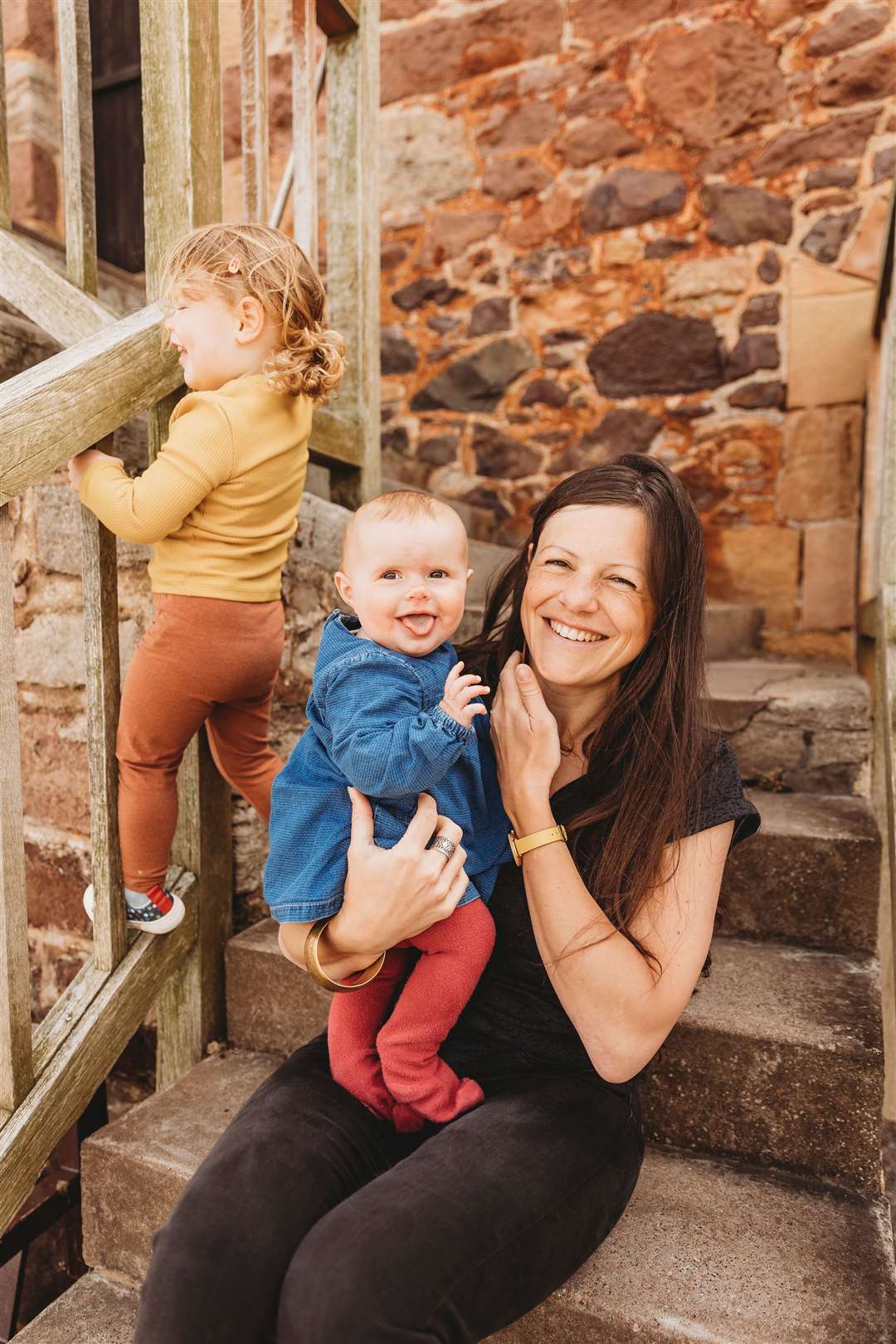Rowan Muir with her daughters. Picture: D. Markowska.