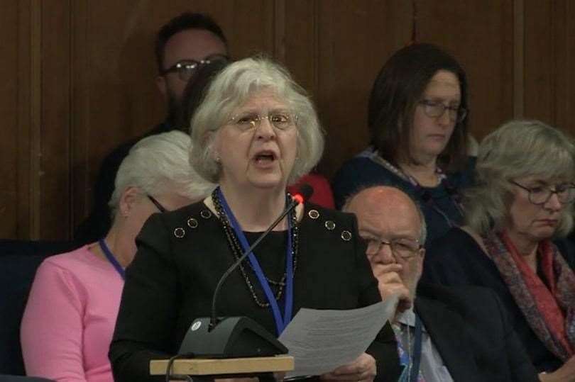 Rev Professor Susan Hardman Moore brought forward to the General Assembly the motion to issue an apology for the Church's part in persecuting and executing people accused of being witches.