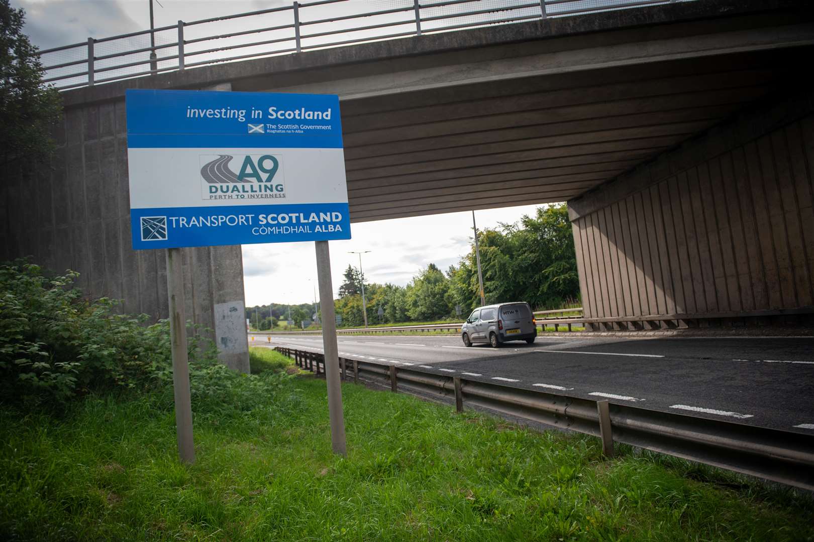 A9 dualling project sign near Inverness.