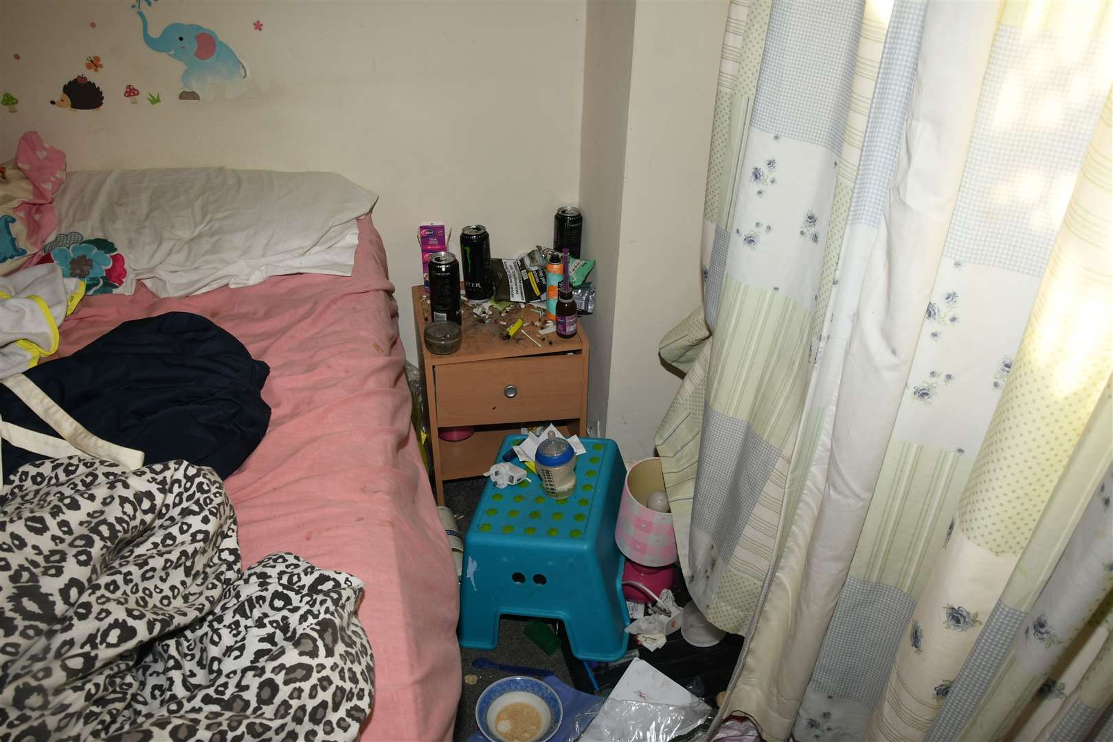 Boden and Marsden lived in chaos, with clutter and filth in their bedroom (Derbyshire Police/PA)