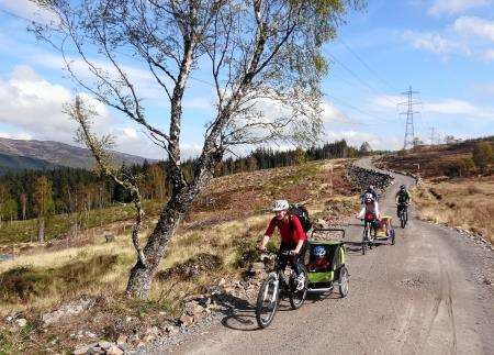 Fine off-road cycling on the excellent power-line track in Kerrow Wood. Picture: John Davidson
