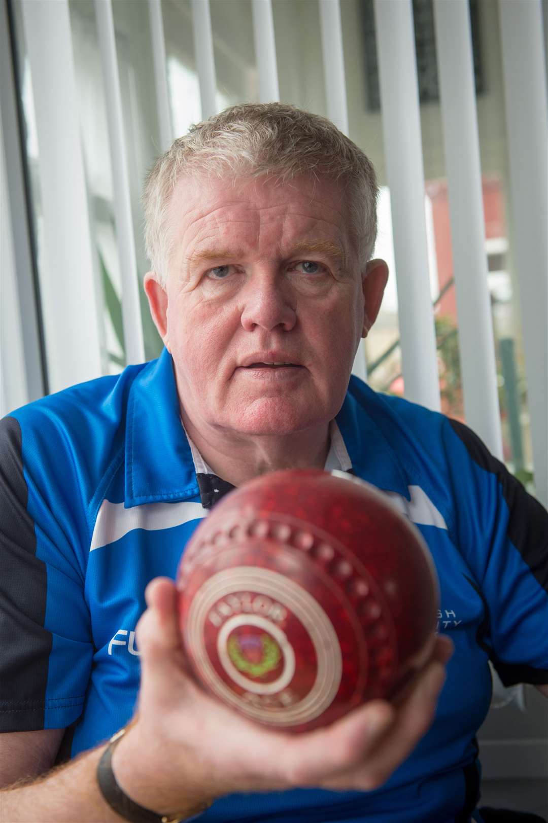 Sandy Mackintosh is a blind bowler who will be representing Scotland at the Home International Championship in Glasgow next month...Picture: Callum Mackay. Image No. 043317.