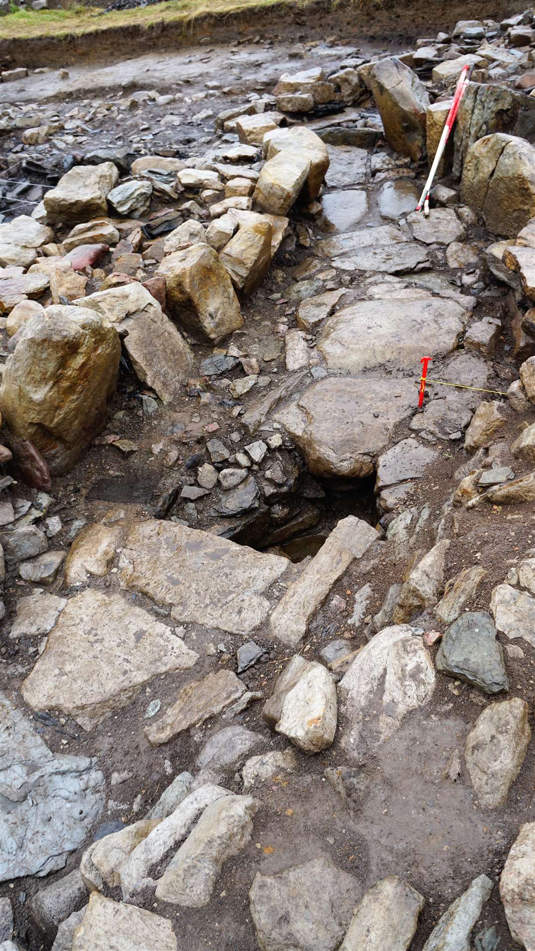 This part of the dig at Swartigill appears to be a souterrain and may have been used to store food. It was als discovered that there are channels under it that may have allowed water to flow through to help cool and preserve the larder. Picture: DGS