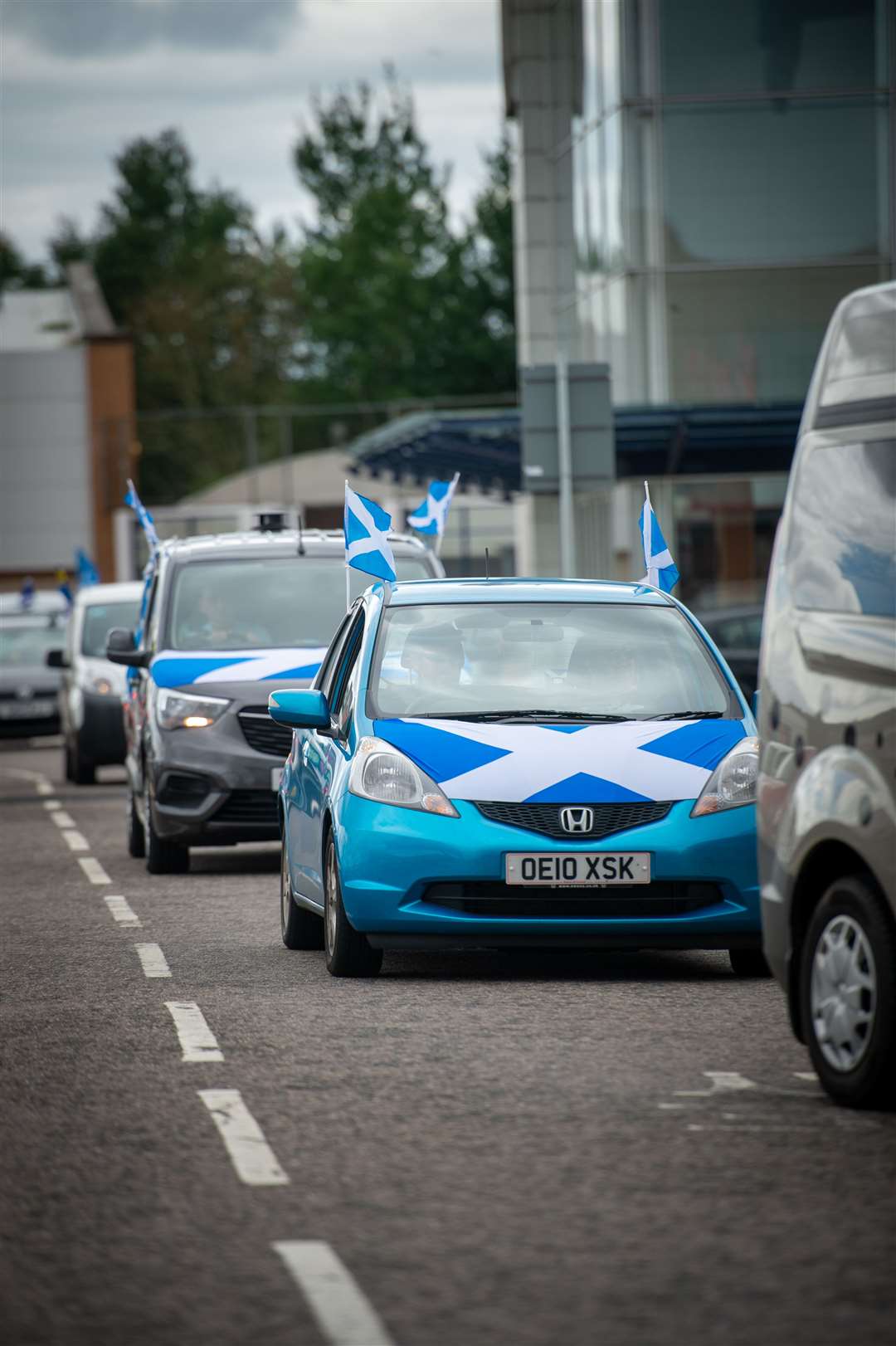 The convoy left Inverness Shopping Park. Pictures: Callum Mackay