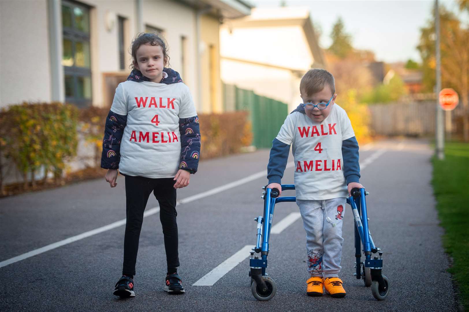 Amelia Jo Kelly and Harry Ritchie-Mackenzie launch the Walk For Amelia campaign. Picture: Callum Mackay.