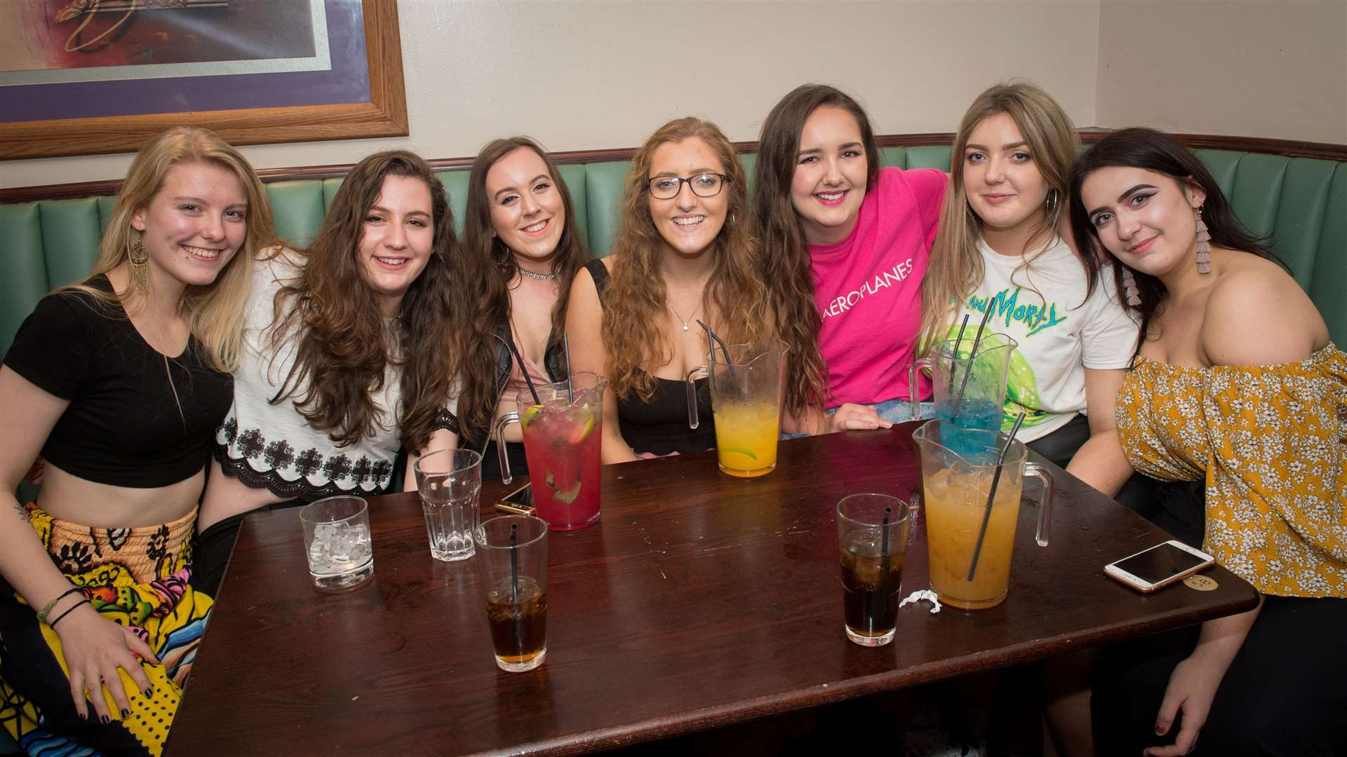 Rachel Kellow (centre) organised a night out for her friends.