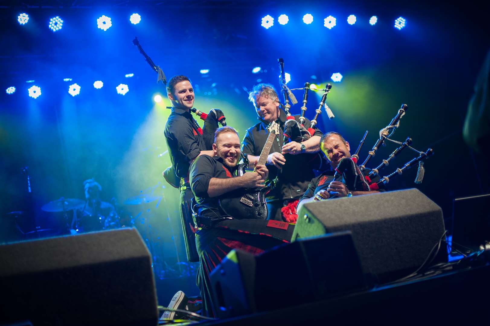 Crowd favourites the Red Hot Chilli Pipers. Picture: Callum Mackay