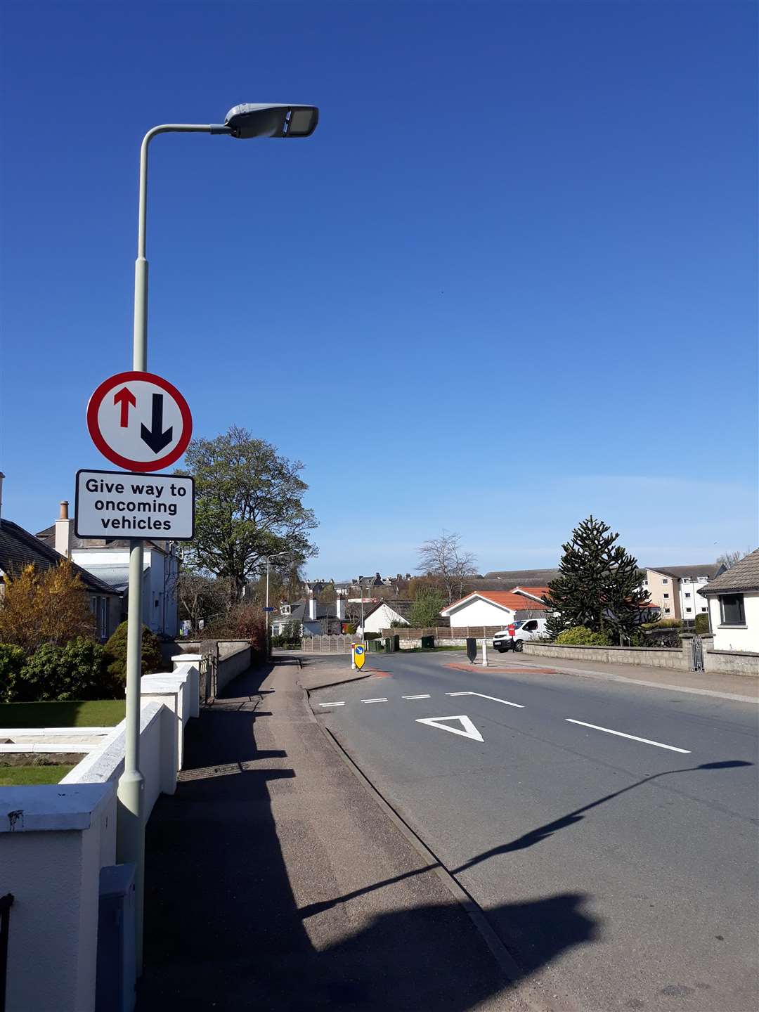 New traffic-calming measures in Lochloy Road, Nairn.