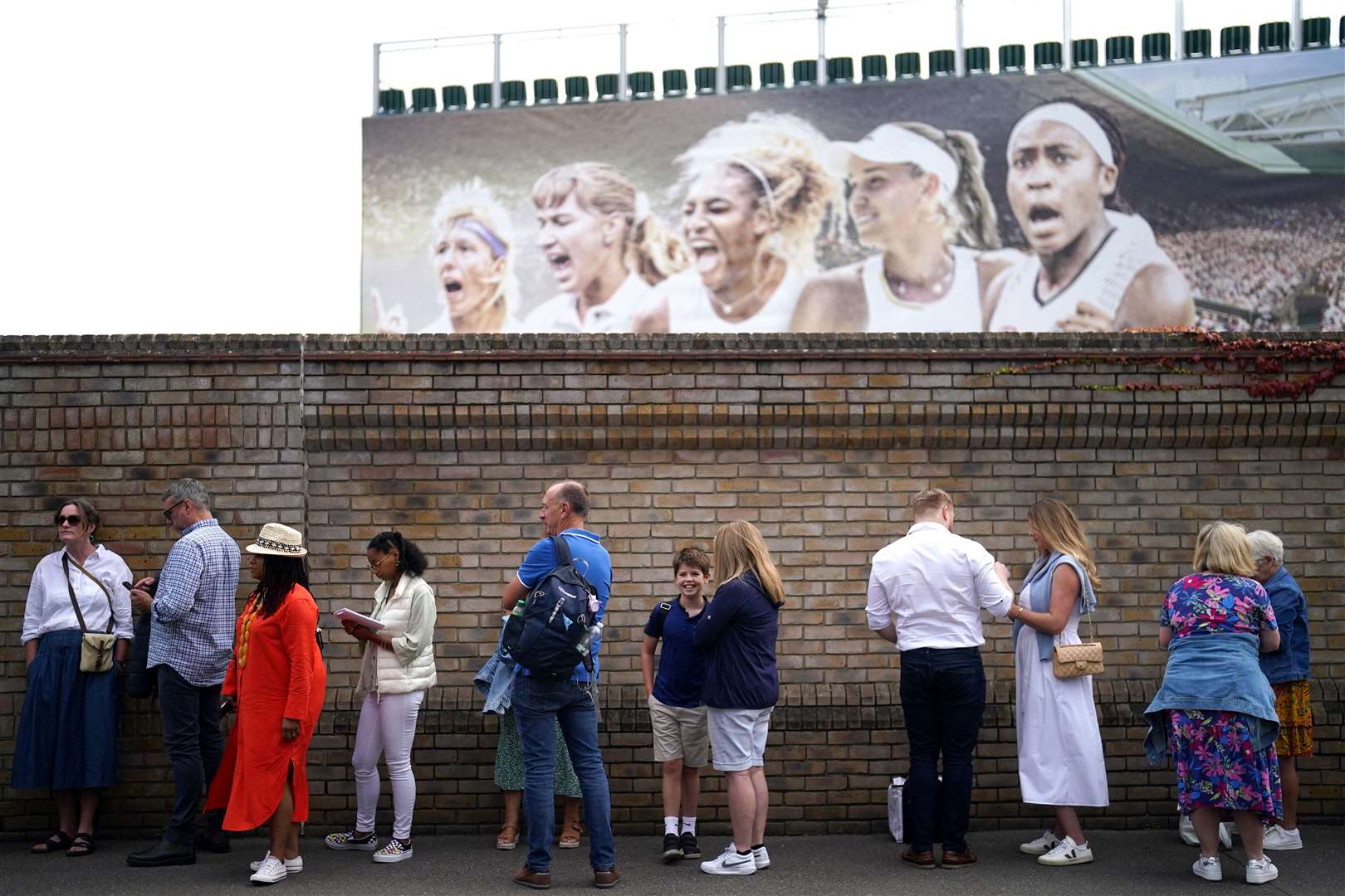 People queuing ahead on nine of the 2023 Wimbledon Championships (Victoria Jones/PA)