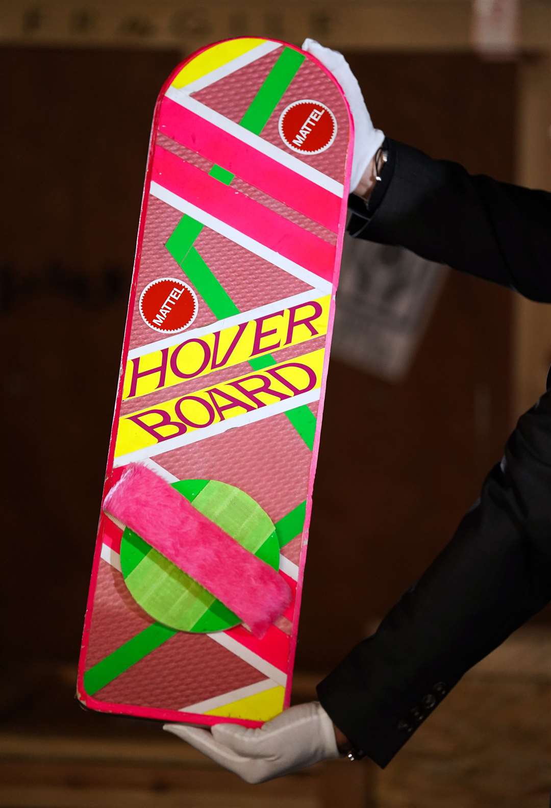 A lenticular Mattel hoverboard from Back to the Future Part II is up for sale (Andrew Matthews/PA)