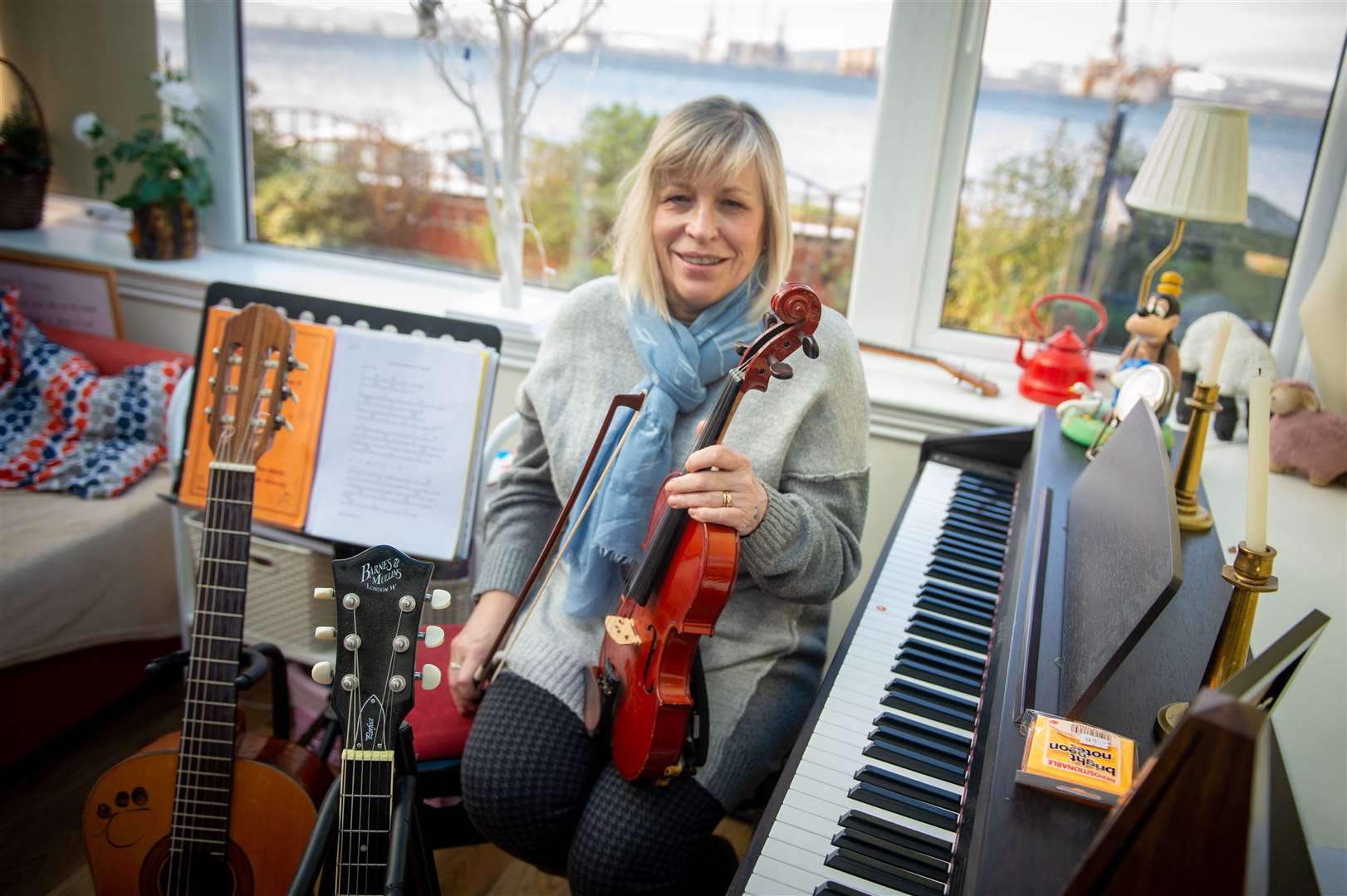 Music teacher Wendy Mullery at home in Cromarty.