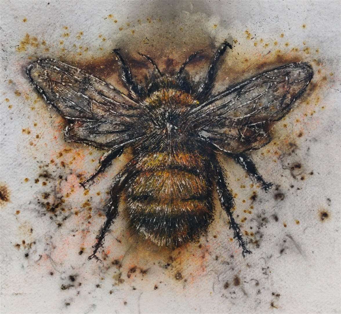 My Name is Bee. Frank To's gunpowder artwork.