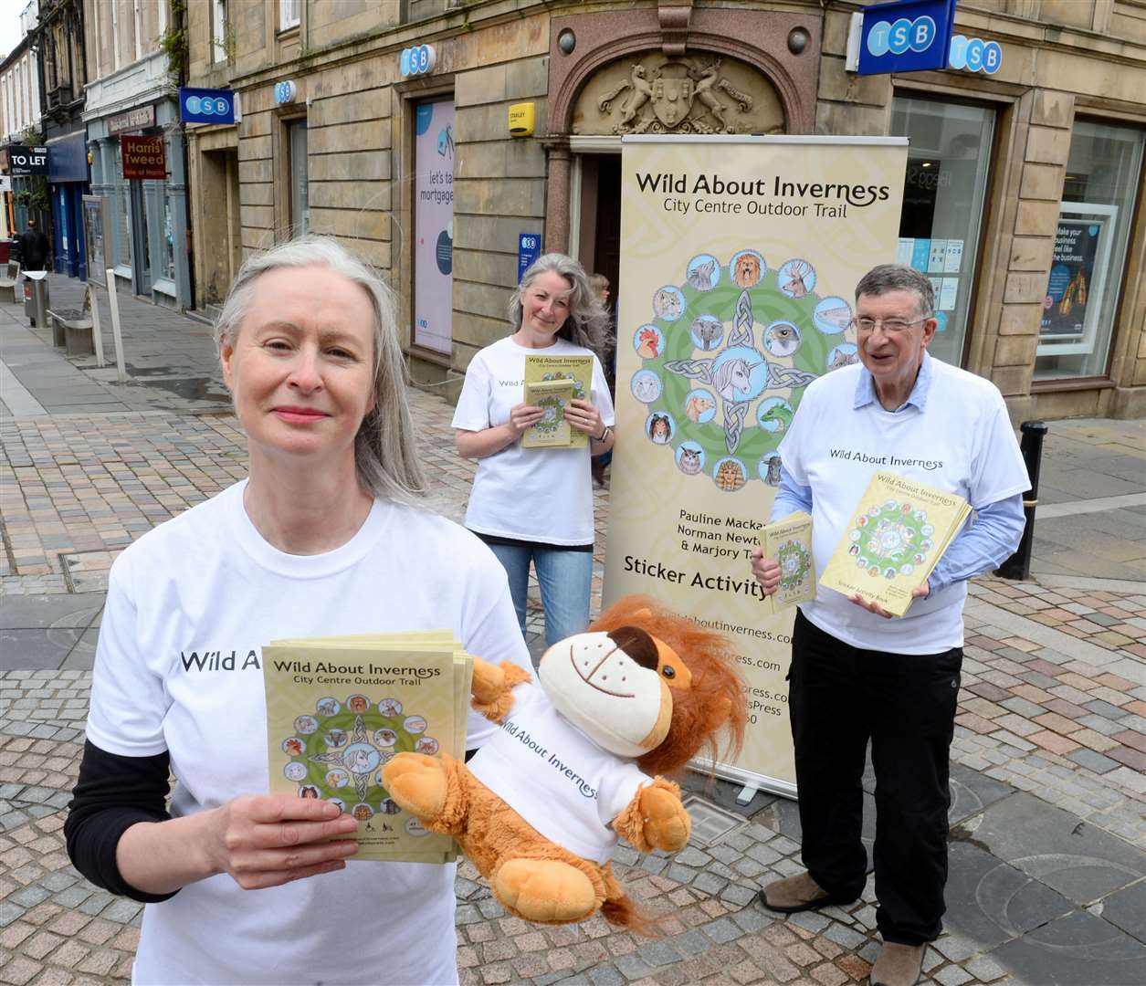 Wild about Inverness trail book launch..Co author Pauline Mackay, illustrator Marjory Tait and co author Norman Newton....Picture: Gary Anthony..