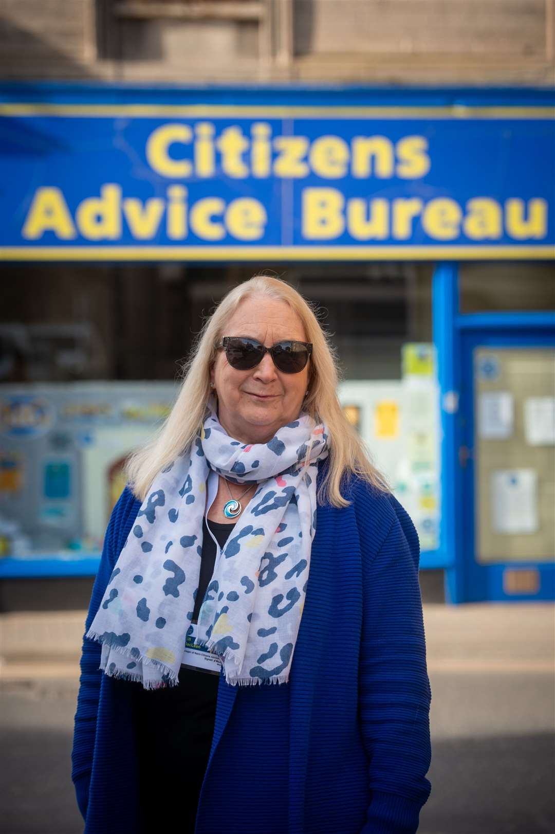 Citizens Advice Bureau, High Street, Nairn.  Gill MacLean, head of CAB.