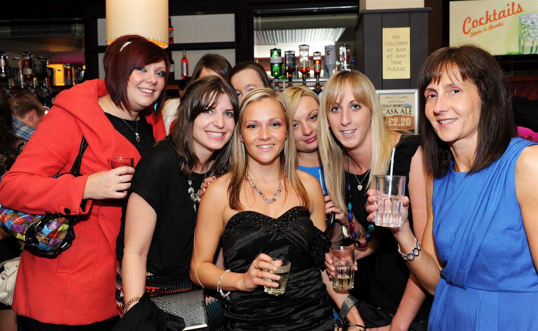 Cityseen 15th Oct 2011. Inverness Harrier Jenny Bannerman (centre, black dress) swaps the track for the bars to celebrate her 24th birthday with friends and family..