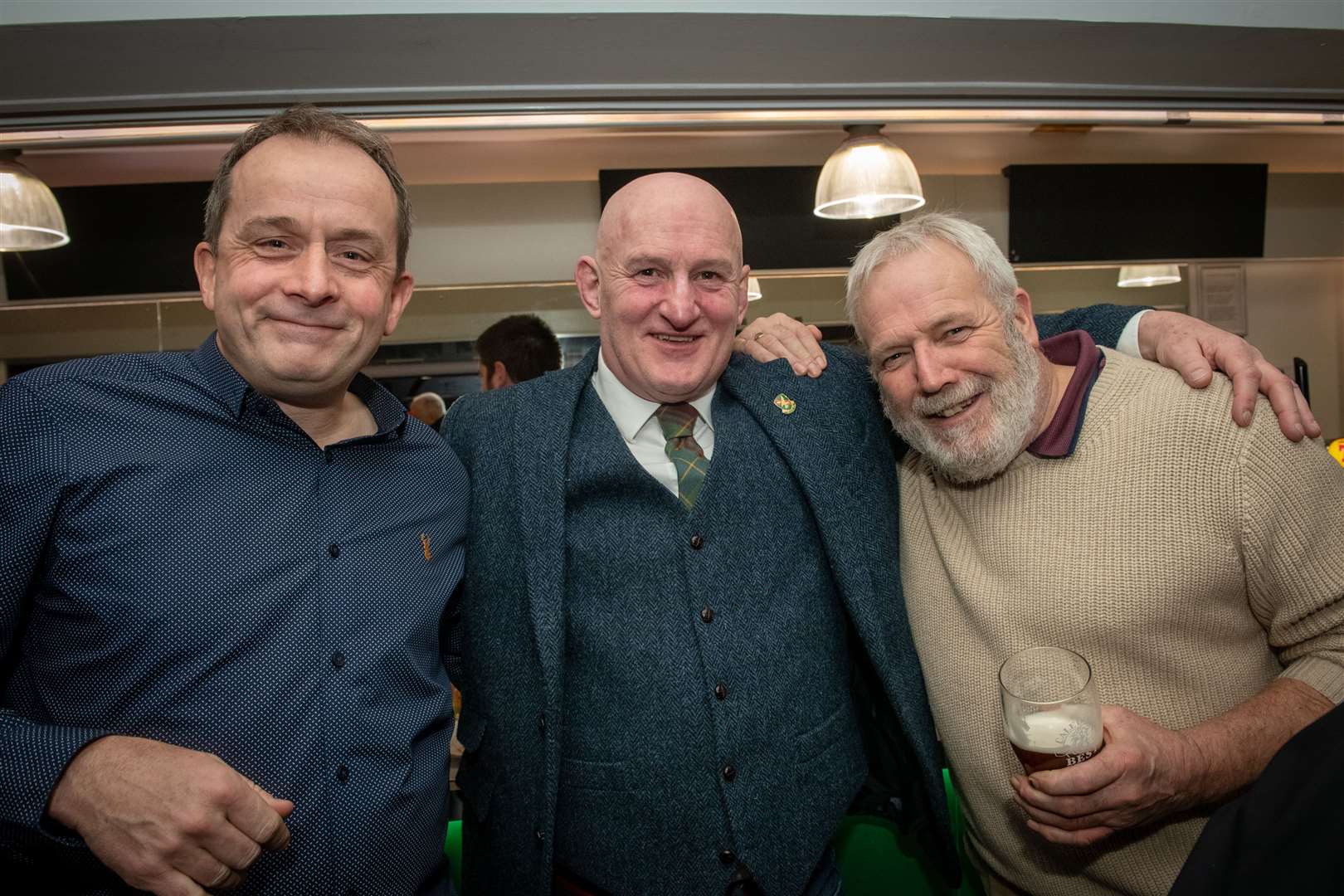 Brian Knowles, Graham Findlater and Andy Brown. .Picture: Callum Mackay..
