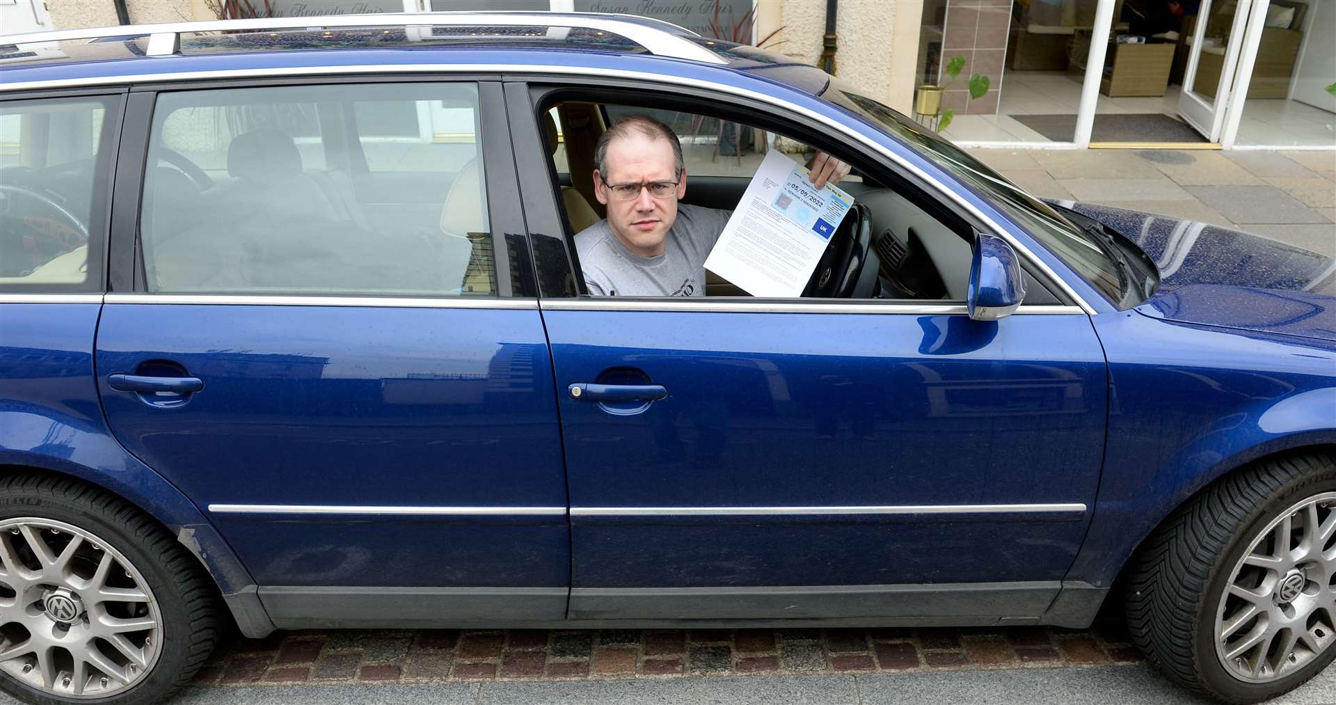 Cllr Andrew Jarvie pictured during an earlier spat with the council over a parking ticket. Picture Gary Anthony