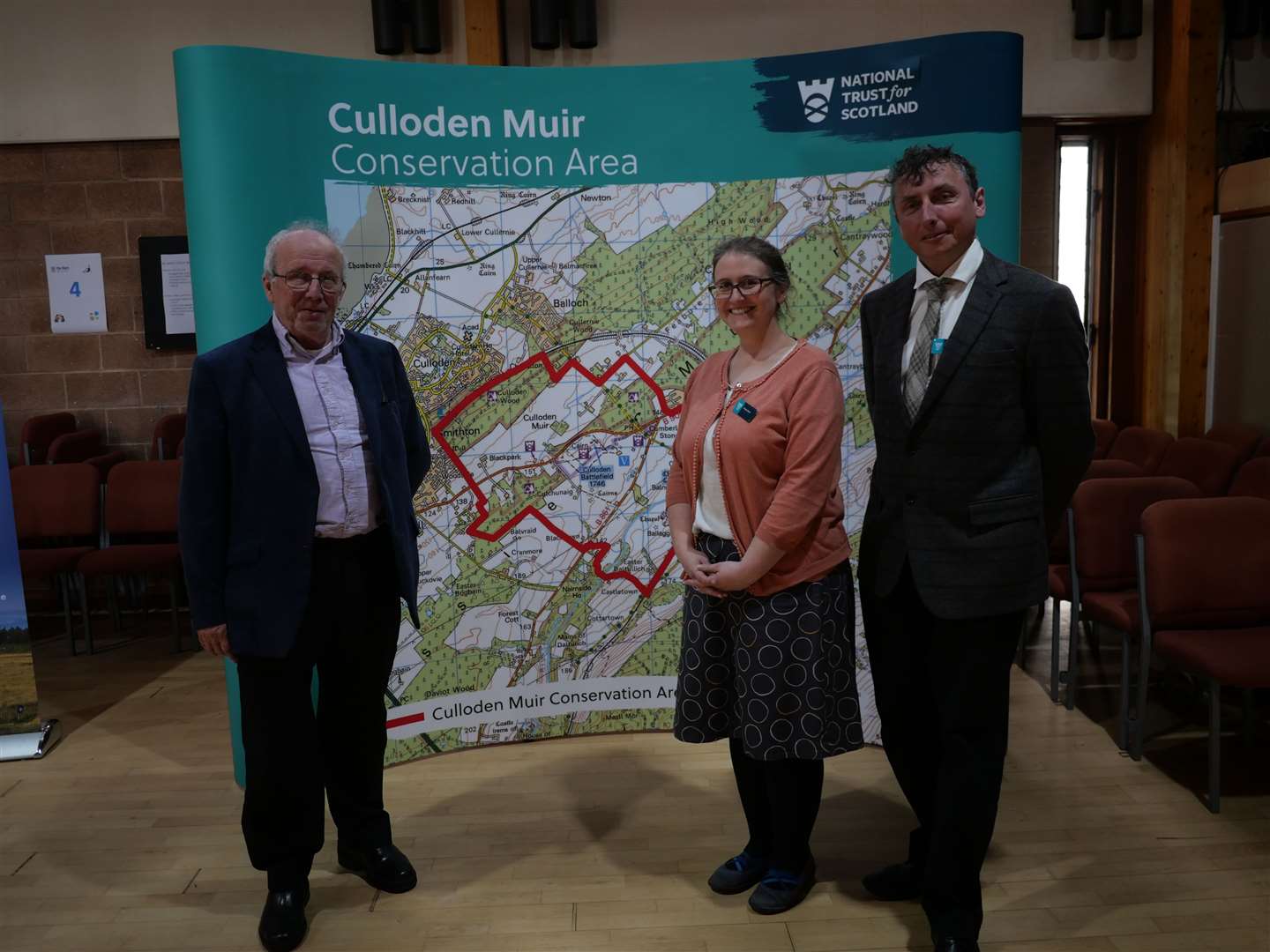 From left: David McGrath, chairman of Smithton and Culloden Community Council, Katey Boal, visitor services manager engagement, and Raoul Curtis-Machin, operations manager.