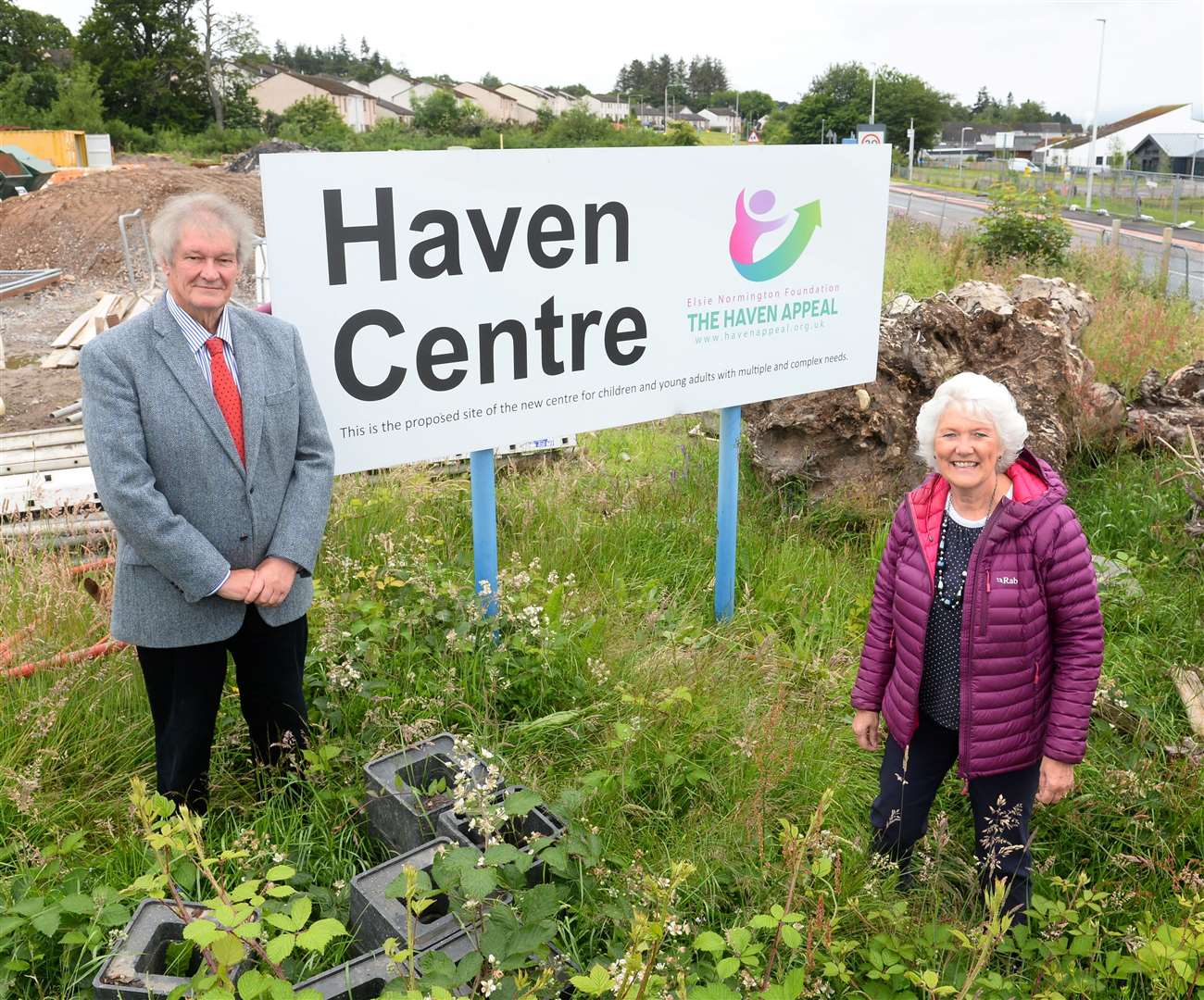 Elsie Normington and David Sutherland at the Haven Centre site. Picture: Gary Anthony