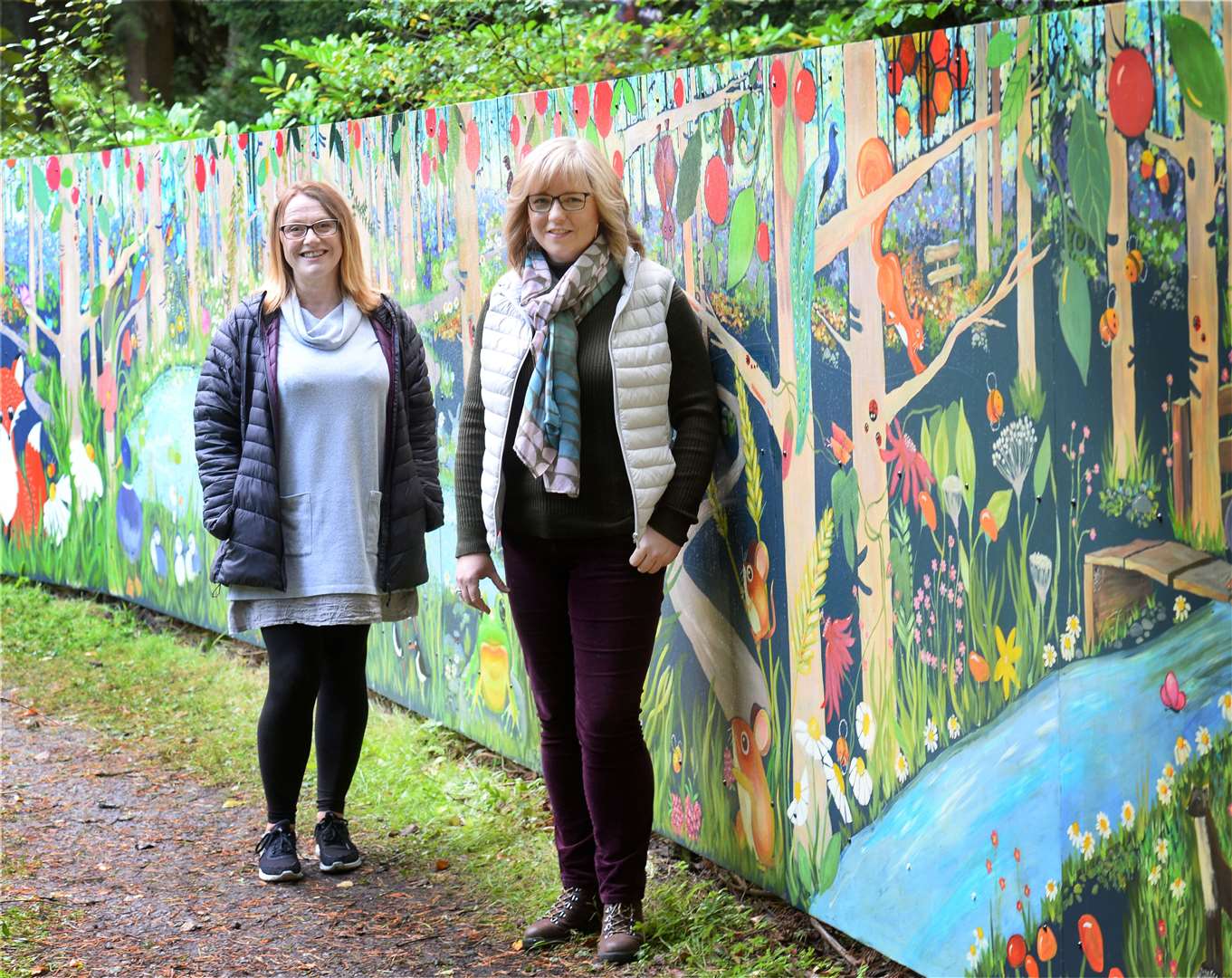 Artists Heather Afrin (left) and Susan McCreevy. Picture: Gary Anthony