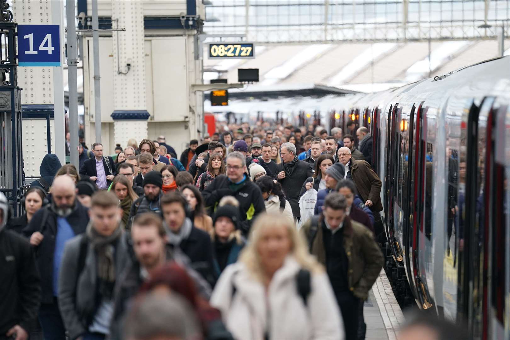 London Waterloo station was used for 41 million journeys in the year to the end of March (James Manning/PA)