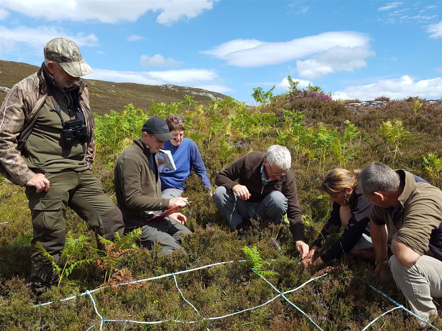 Trainee Callum Fraser carrying out a Herbivore Impact Assessment at Dundreggan estate_Credit_Paul Greaves (1)