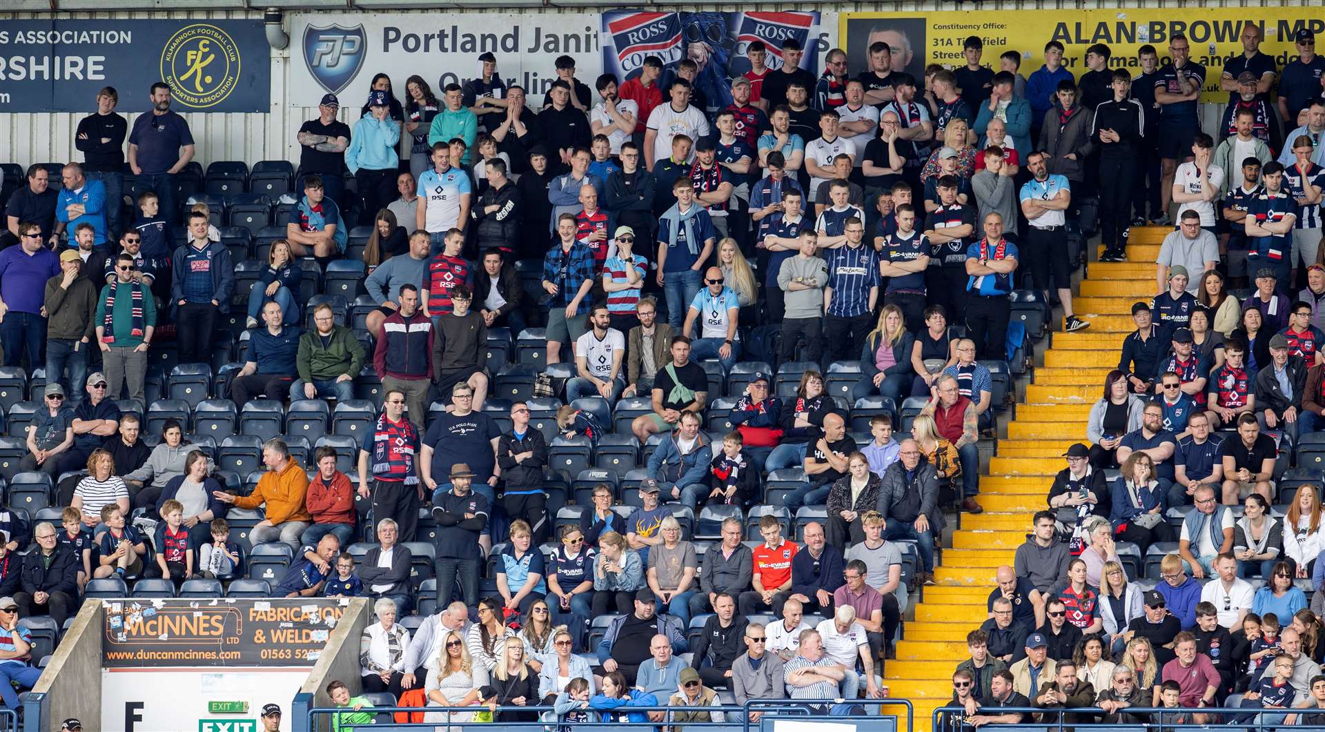 Ross County's travelling support towards the end of the 2022/23 season. Picture: Ken Macpherson