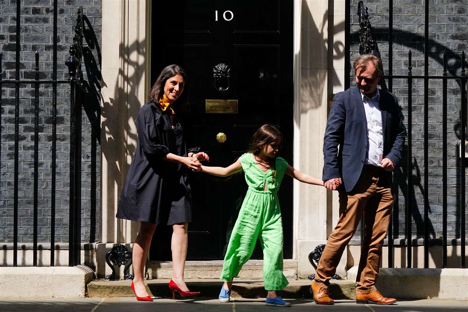 Ms Zaghari-Ratcliffe and family following their meeting with the Prime Minister (Victoria Jones/PA)