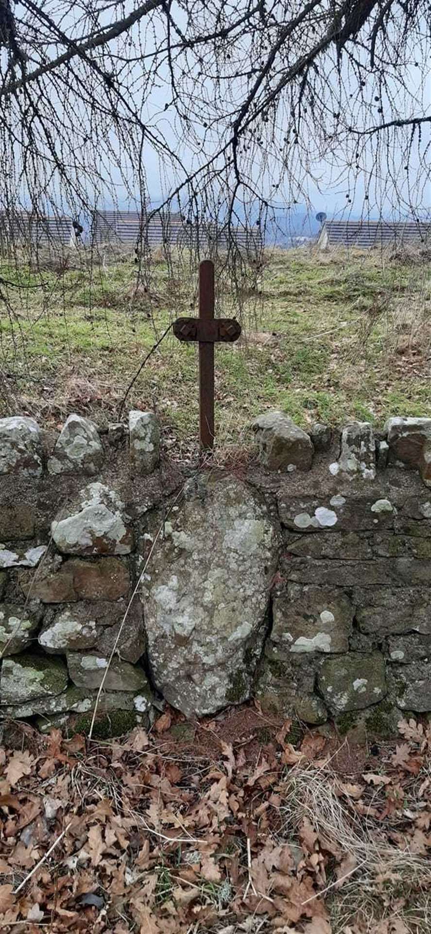 A 'cross hidden in plain sight’ at Slackbuie. Picture: Dawn Watt