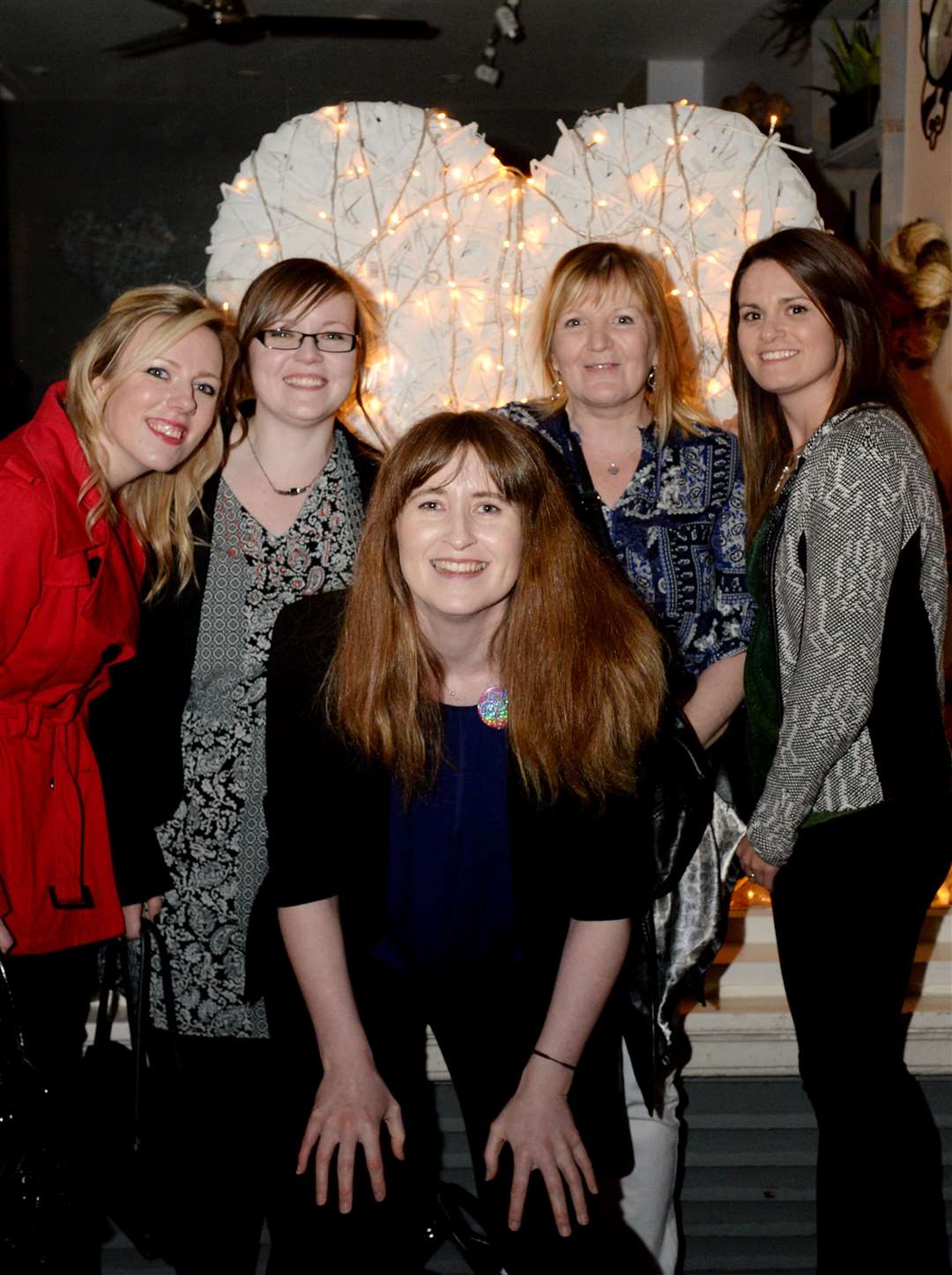 Claire Ross (centre) hits the town with friends on her 33rd birthday. Picture: Gary Anthony.