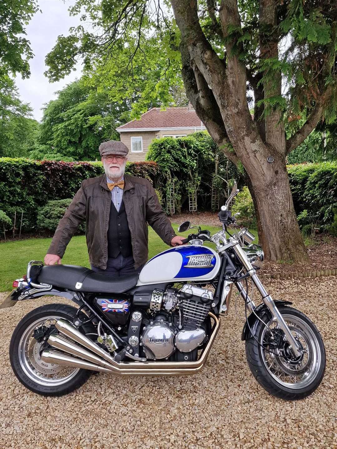 Dode Fraser with his 1999 Triumph Thunderbird Sport.