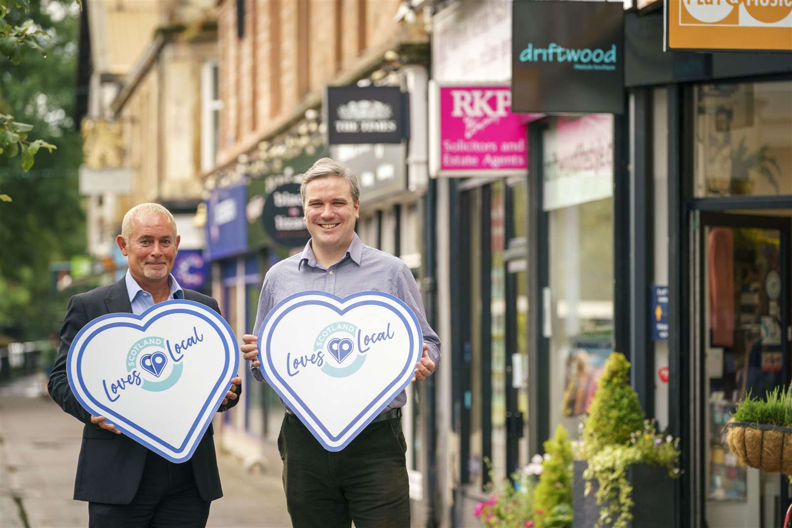 Scotland's Towns Partnership Chief Officer Phil Prentice and minister for community wealth Tom Arthur hope the grants will spur on schemes.