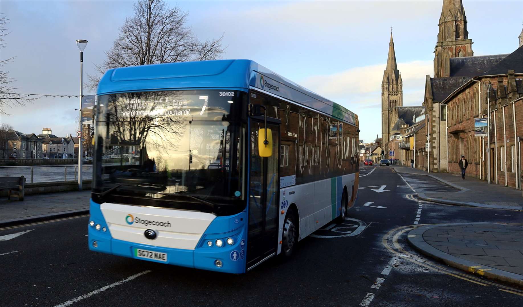 A Stagecoach bus in Inverness.