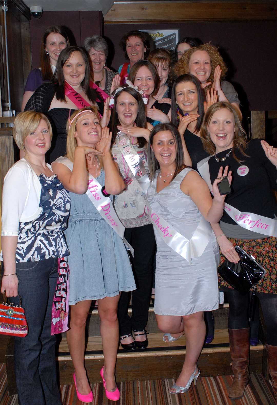 Hen night for Angie Fraser (middle) at Smith & Jones. Picture by Gary Anthony.