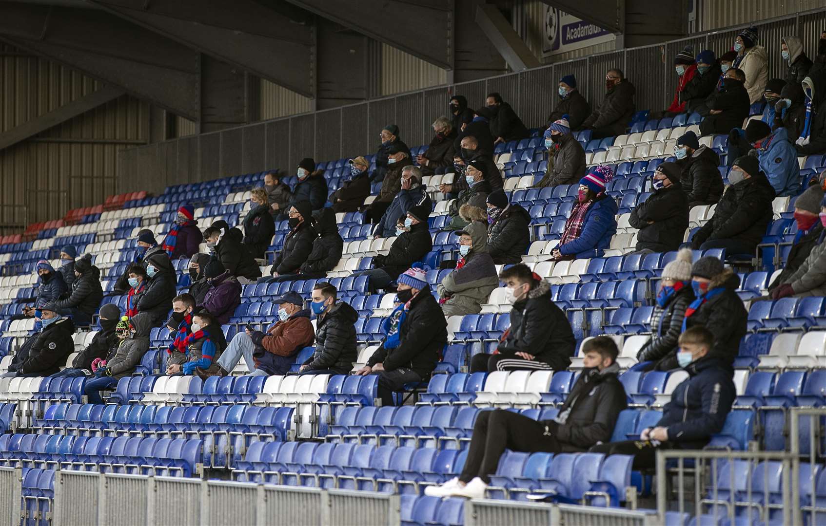 Picture - Ken Macpherson, Inverness. Some of the lucky ticket-holders who got to attend their first game of the season.