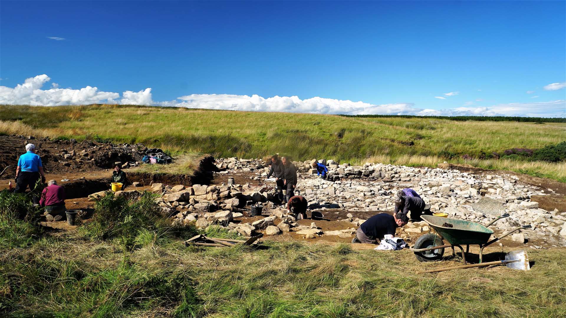The Swartigill dig gets underway and a team of volunteers are working alongside students and professional archaeologists at the site just off the Tannach road. Picture: DGS