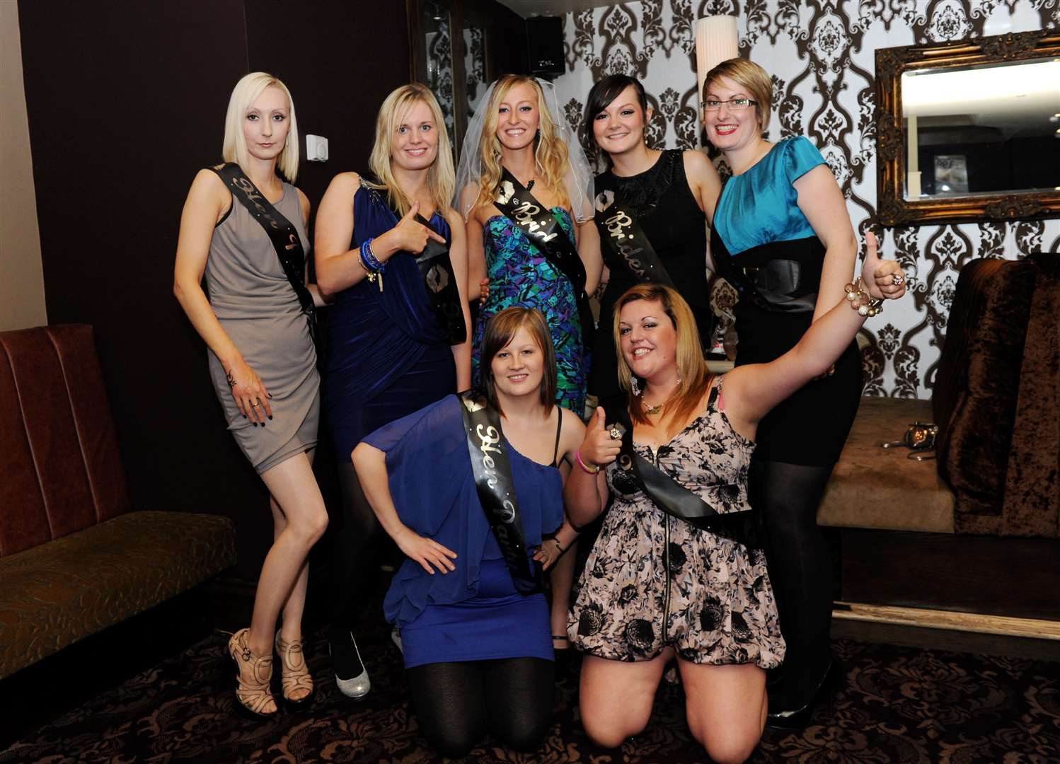Cityseen 15th Oct 2011. Bride to be Roanna Sweeting (back, centre) in Smith & Jones with her hens..