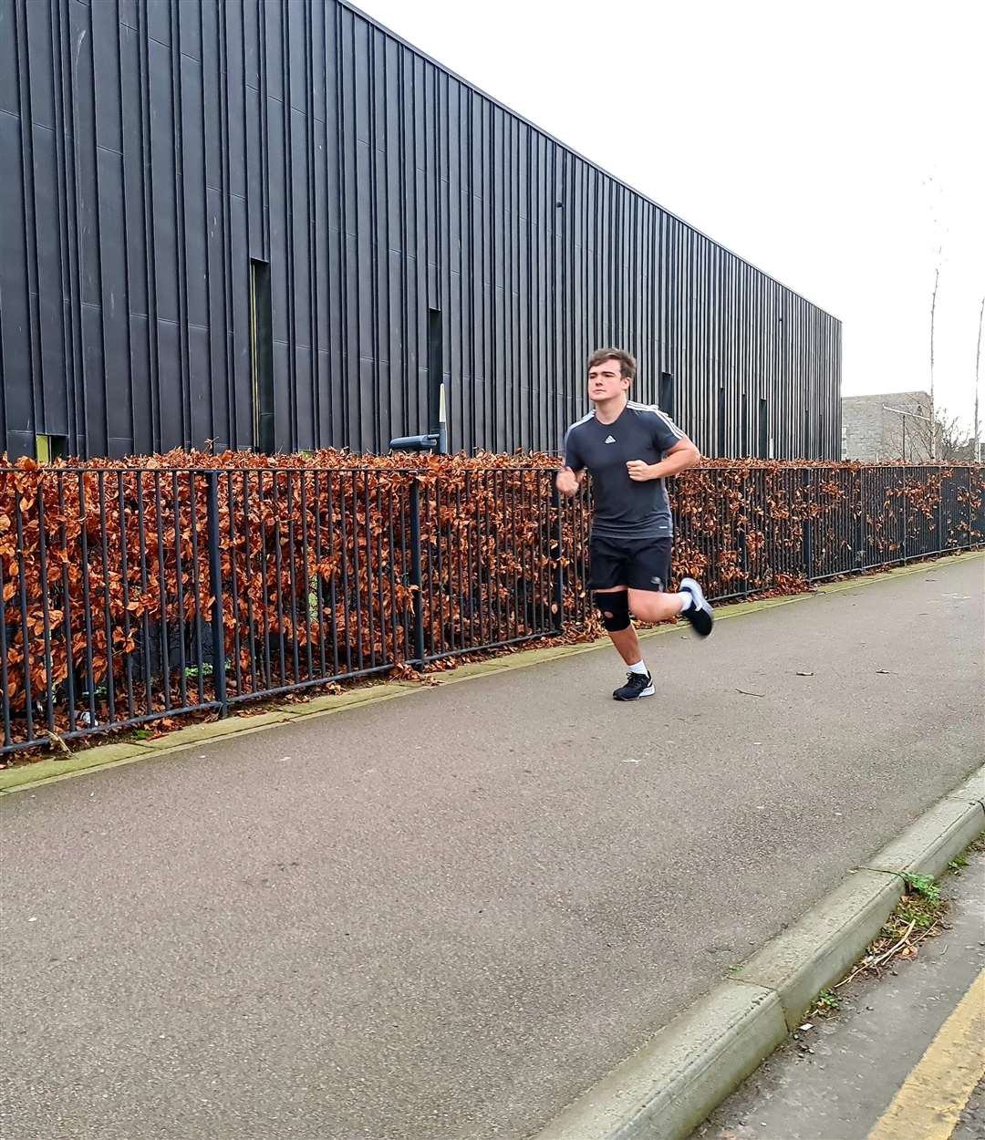 Kieran Fraser training for his run.