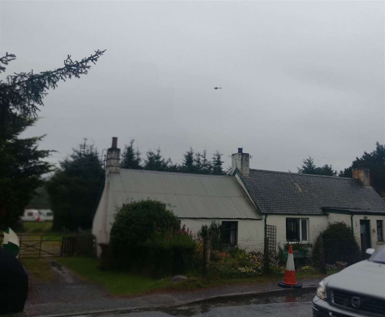 The air ambulance finally took off over Newtonmore at around 3.45pm.
