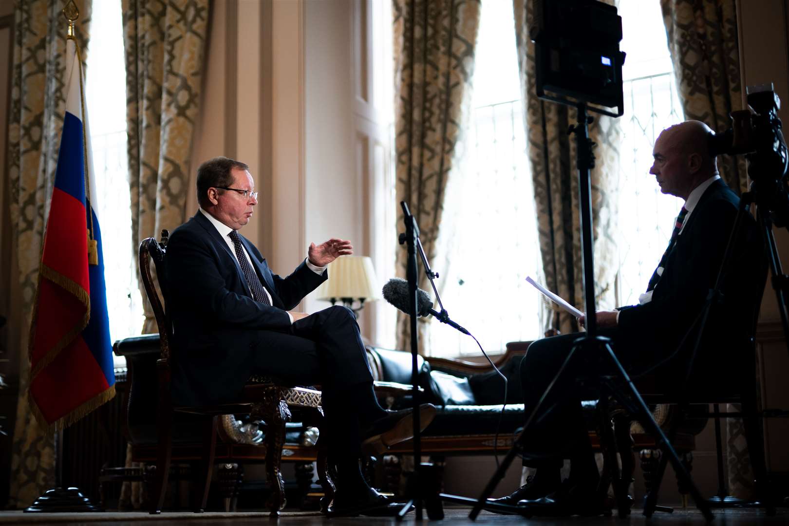 Russian ambassador Andrei Kelin during an interview with PA at his official residence in London (Aaron Chown/PA)