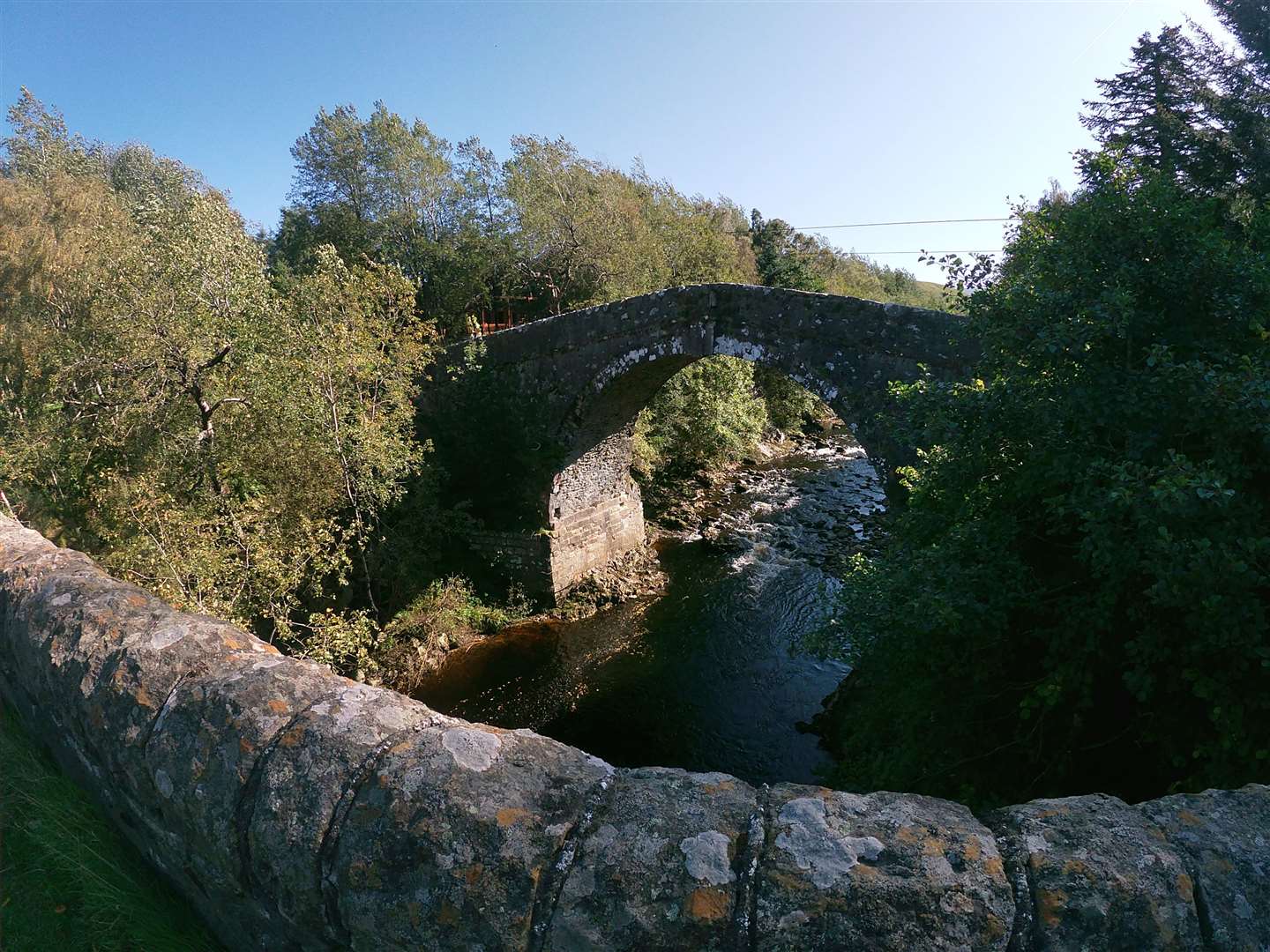 The original Whitebridge over the River Fechlin on the old military road.