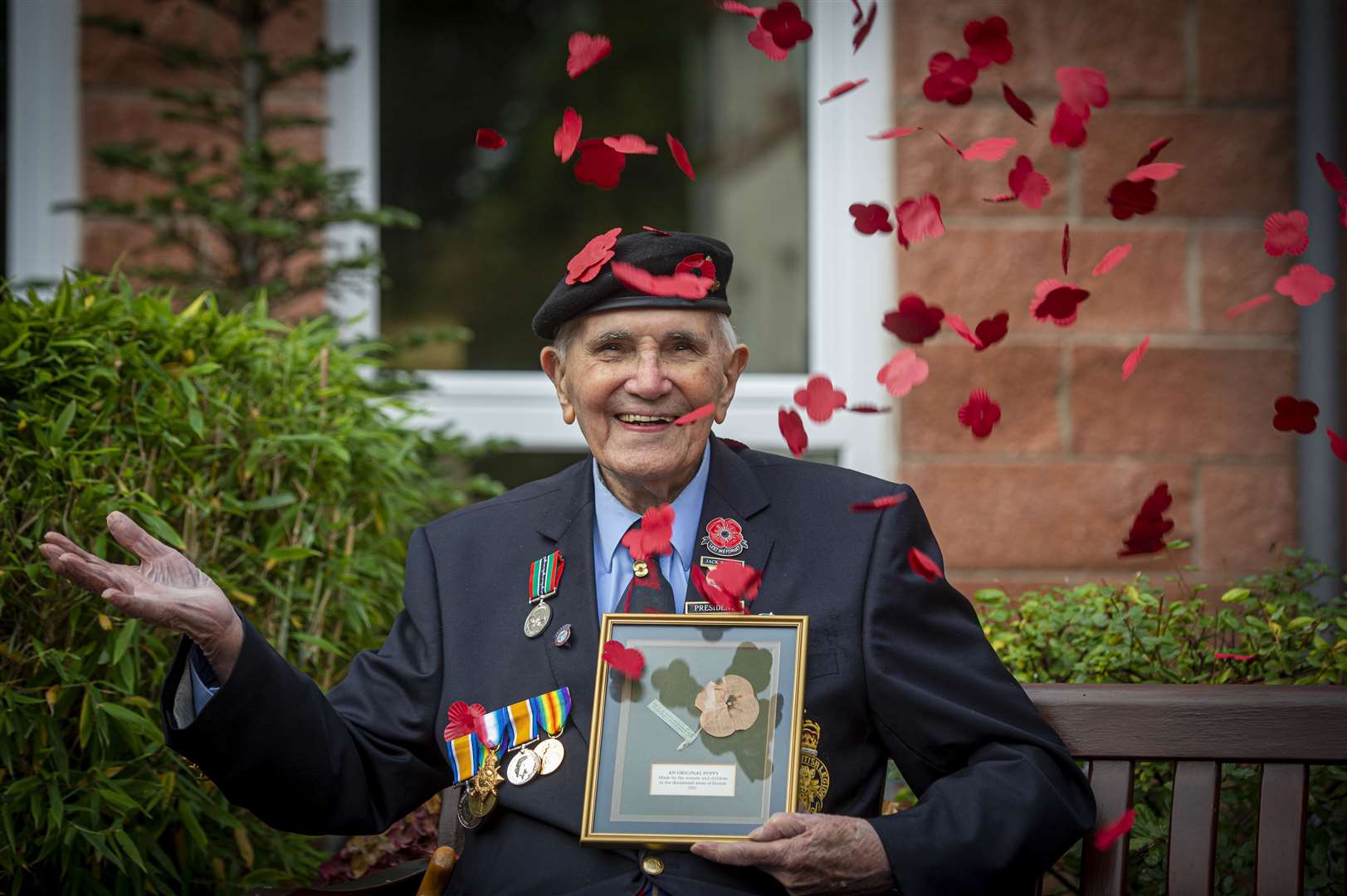 Jack Ransom, 101-year-old war veteran who is one of the Poppy Portraits. Picture: Mark Owens