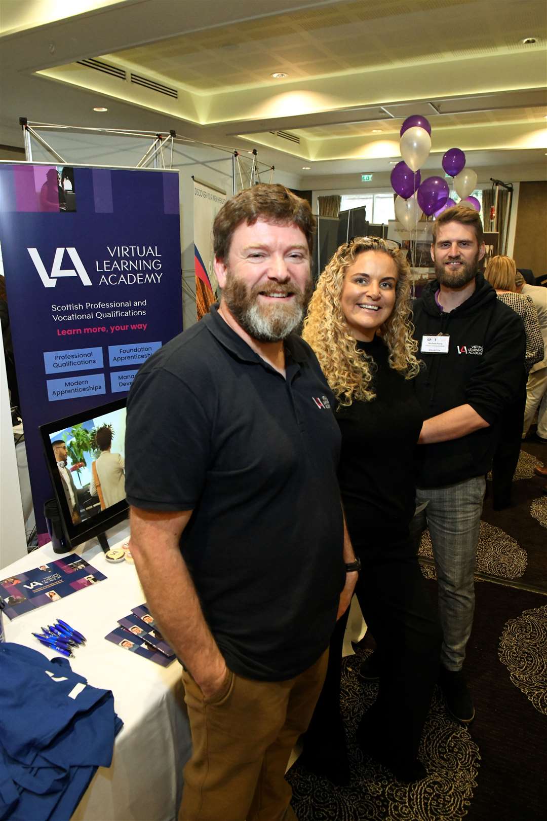 David Brown, Louise Wheeler and Michael Farry, Virtual Learning Academy. Picture: James Mackenzie.