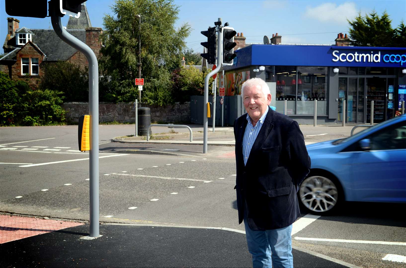 Councillor Bill Boyd at the new pedestrian crossing in Glenurquhart Road. Picture: James Mackenzie