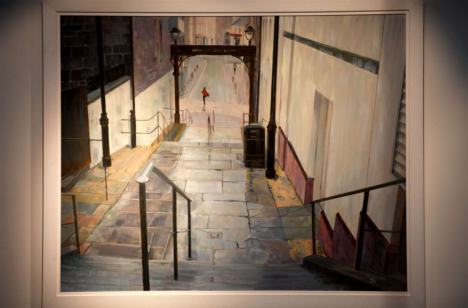 Art work of Market Brae steps in the gallery above the WASPS café. Picture: James Mackenzie